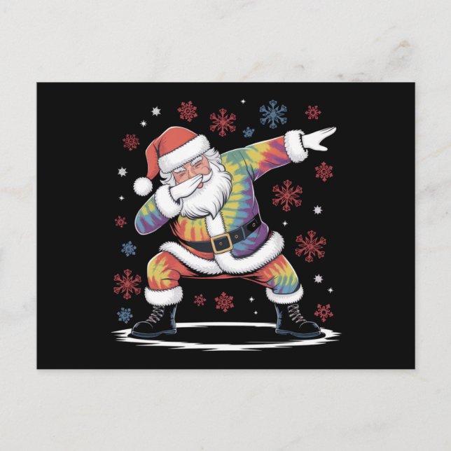 Postal Dabbing Navidad Santa Suéter Feo de Navidad Xmas (Anverso)
