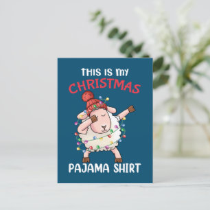 Postal Dabbing Sheep Este Es Mi Navidad Pajama Xmas