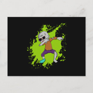Postal Dabbing Zombie Dab Halloween Idea de regalo divert