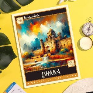 Postal Daca, Bangladesh   Pintura de época