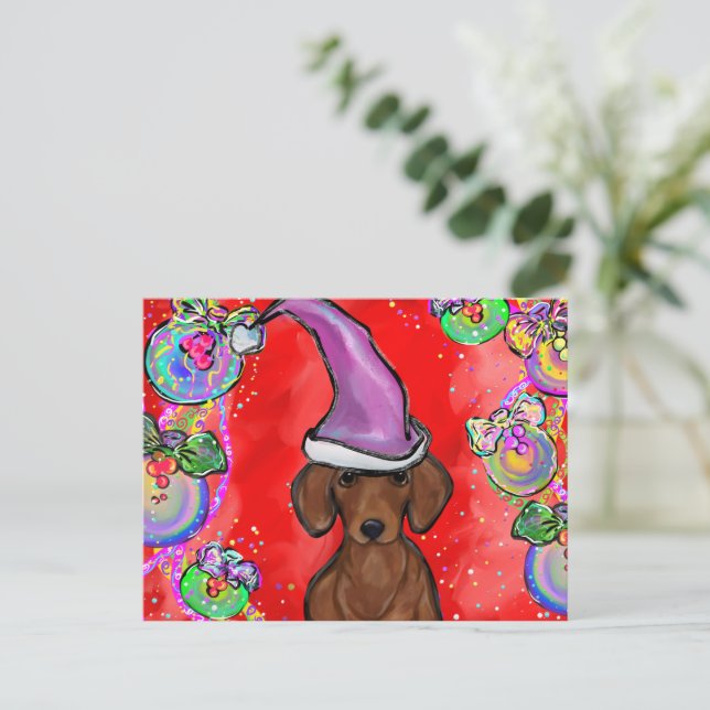 POSTAL DACHSHUND (Anverso de pie)