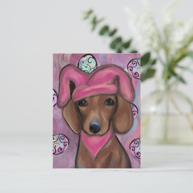 Postal Dachshund (Anverso de pie)