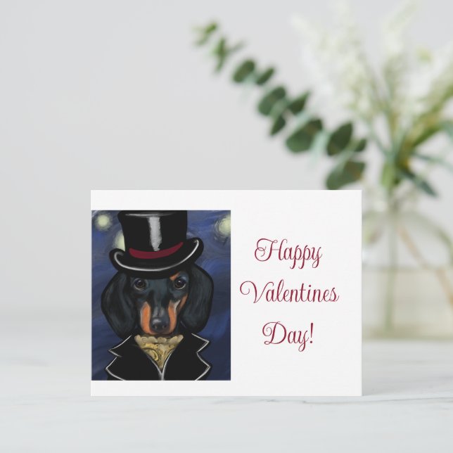 POSTAL DACHSHUND     (Anverso de pie)