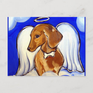Postal Dachshund Ángel