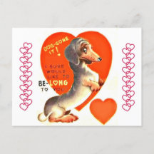 Dachshund Cuppy Dog Valentine