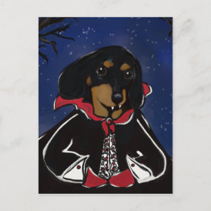Postal Dachshund de Halloween