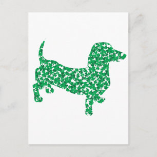 Postal Dachshund del Día de San Patricio