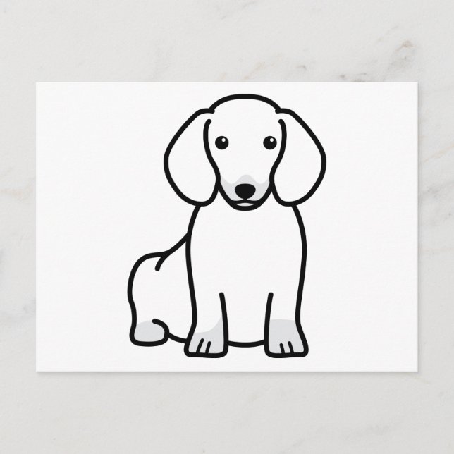 Postal Dachshund Dog Personalizado (Anverso)