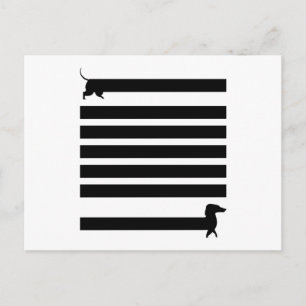 Postal Dachshund Dogs Gracioso Porte de Perro Cute Regalo