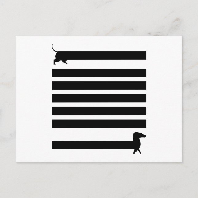 Postal Dachshund Dogs Gracioso Porte de Perro Cute Regalo (Anverso)