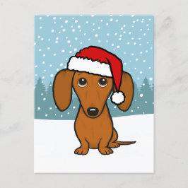 Postal Dachshund Holiday Cute Mascota Wiener Dog Personal