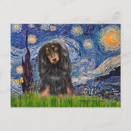 Postal Dachshund (LHBT) - Noche estrellada
