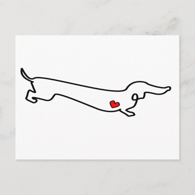 Postal Dachshund Love (Anverso)