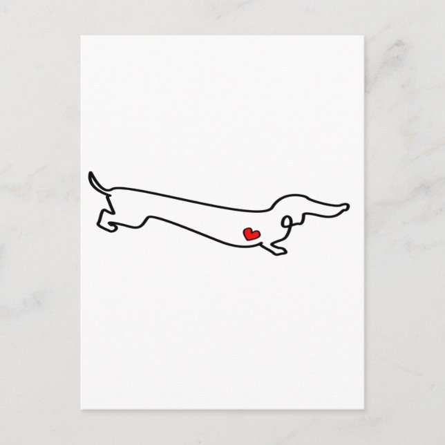 Postal Dachshund Love (Anverso)
