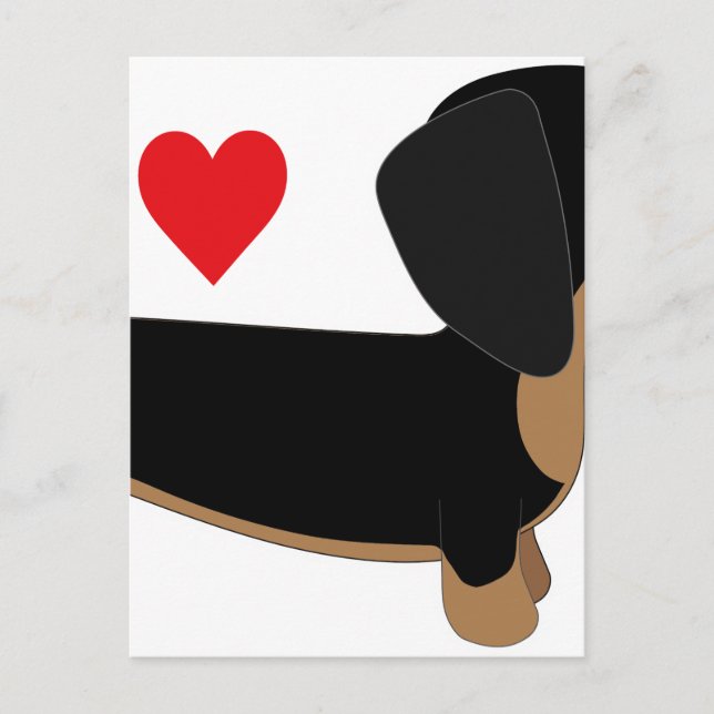 Postal Dachshund Love (Anverso)