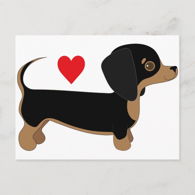 Postal Dachshund Love (Anverso)
