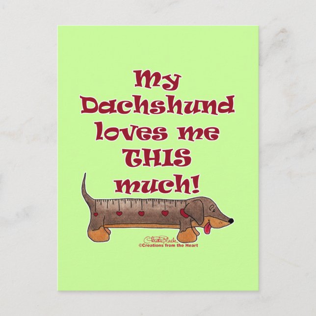 Postal Dachshund Love Meter (Anverso)