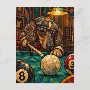 Postal Dachshund, mosaico geométrico