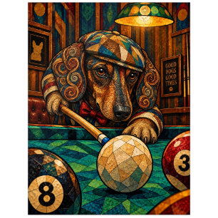 Postal Dachshund, mosaico geométrico