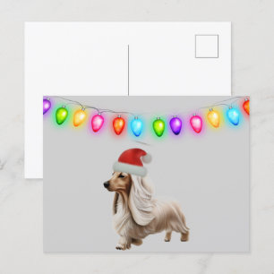 Postal Dachshund, Navidades de Cream Inglés