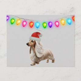 Postal Dachshund, Navidades de Cream Inglés