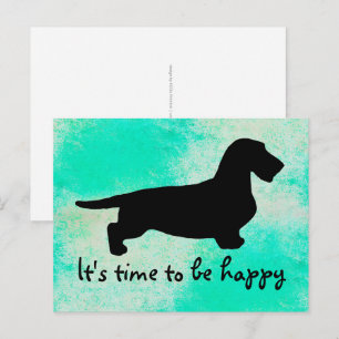 Postal Dachshund Pelo Rudo - Silueta 1