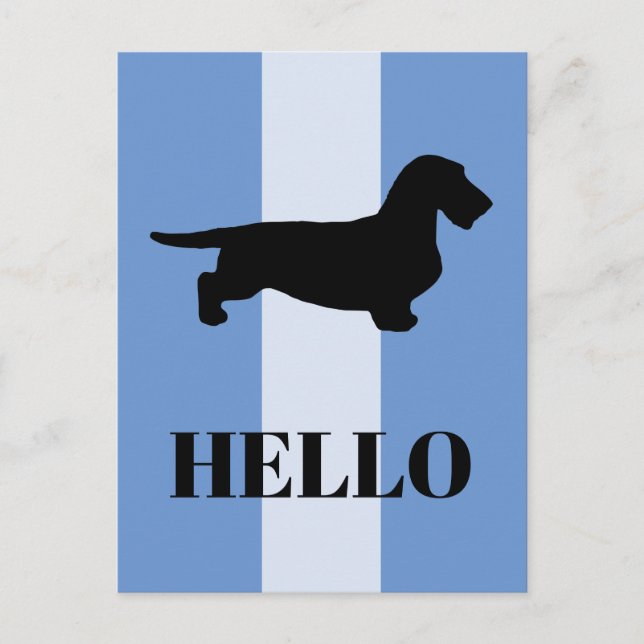Postal Dachshund Pelo Rudo - Silueta 1 (Anverso)