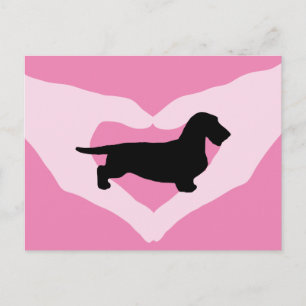 Postal Dachshund Pelo Rudo - Silueta 1
