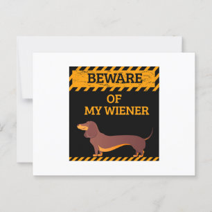 Postal Dachshund Perro gracioso Cuidado con mi viejero