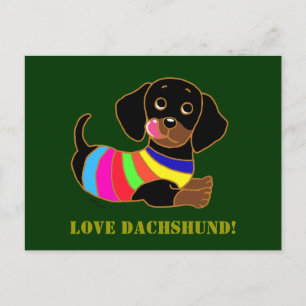 Postal Dachshund Personalizado 2