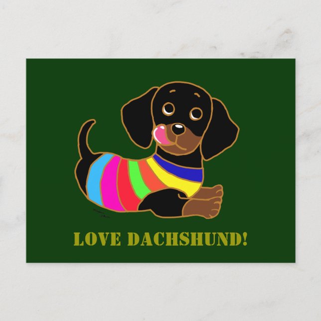 Postal Dachshund Personalizado 2 (Anverso)