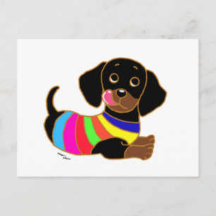 Postal Dachshund Personalizado 2
