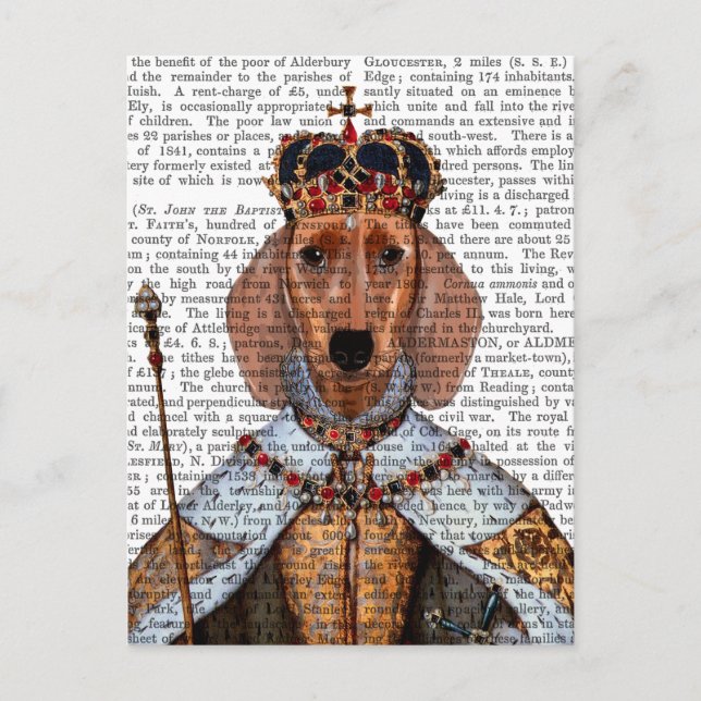 Postal Dachshund Queen 2 (Anverso)