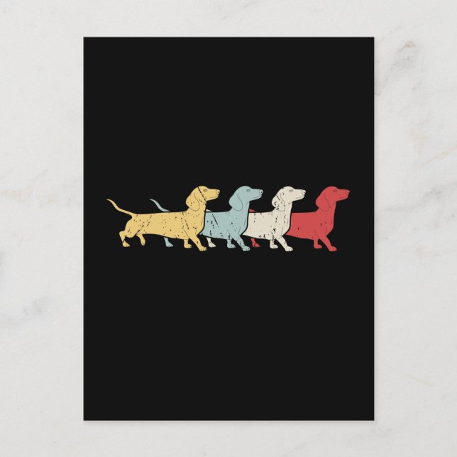 Postal Dachshund Retro Vintage (Anverso)