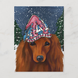 POSTAL DACHSHUND ROJO              