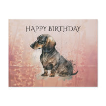 DACHSHUND Sausage Dog con texto editable