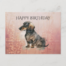 Postal DACHSHUND Sausage Dog con texto editable