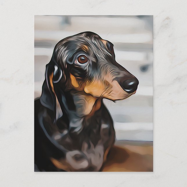 Postal Dachshund The Marble Girl Poster (Anverso)