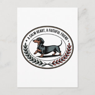 Postal Dachshund Un Corazón Tranquilo, Un Amigo Fiel
