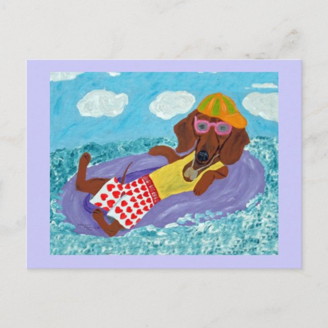 Postal Dachshund Vagabundo de Playa (Anverso)