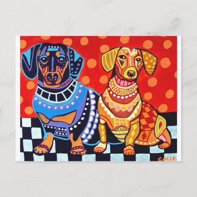 Postal Dachshunds de Heather Galler (Anverso)