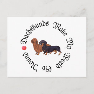 Postal Dachshunds Hacen Mi Mundo