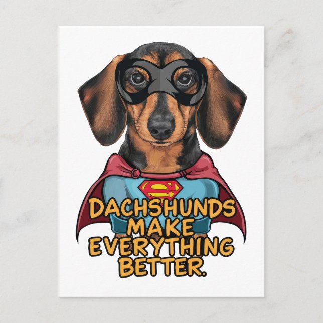 Postal Dachshunds lo hacen mejor (Anverso)
