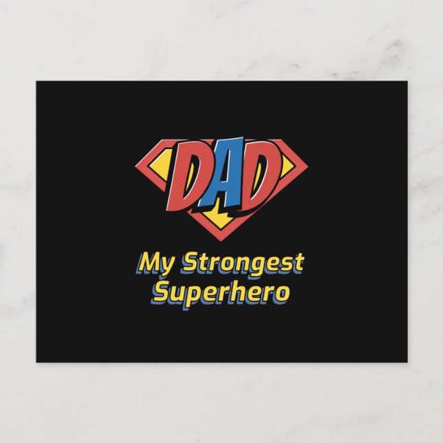 Postal DAD, mi superhéroe más fuerte (Anverso)