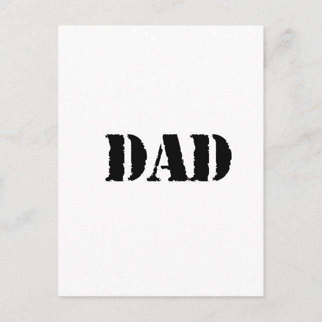 Postal DAD Regalo del día del padre simple (Anverso)