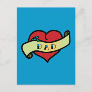 Postal Dad Tattoo Heart