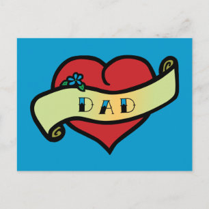 Postal Dad Tattoo Heart