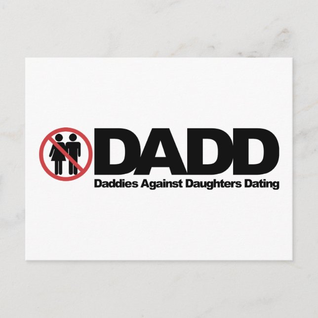Postal DADD Daddis contra hijas citas (Anverso)