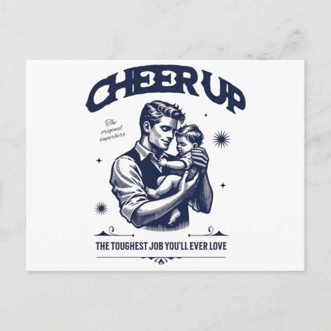 POSTAL DADDY CHEER UP GREETING CARD (Anverso)