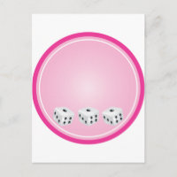 dados con personalizable de círculo rosa